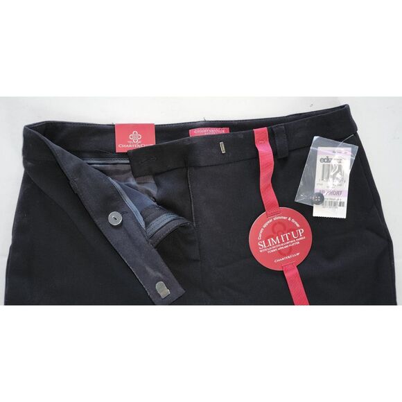 NWT Charter Club Slim It Up Black Dress Pants Sz 6P Short - Picture 6 of 7